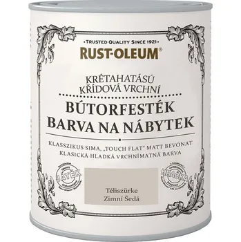 Lak na dřevo Rust-Oleum vintage Barevný email křídový, zimní šeď, matný, 750 ml 14013.HU.0.75