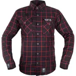 W-TEC Black Heart Košile Respector II černá s červeným pruhem - L
