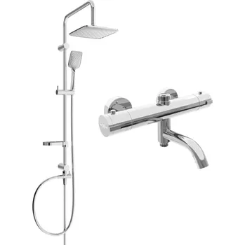 Sprchový set MEXEN/S - Sven sprchový sloup včetně sprchové termostatické baterie Kai, chrom 77900262-00