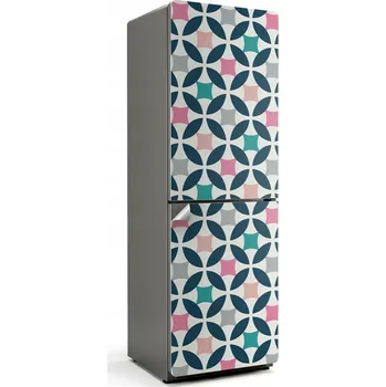 Fototapeta Moderní Maskovací Nálepka na Lednici Geometrický Vzor s Kruhy