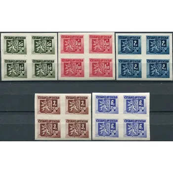 Poštovní známka Českosloveská pošta (1945) Pof. 363 - 370 A (4-bl) ** - Československo - Bratislavské vydaní