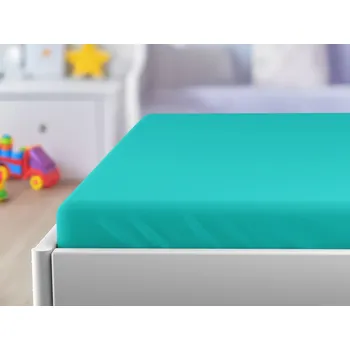 Prostěradlo Jersey prostěradlo do dětské postýlky EXCLUSIVE 70x140 cm tyrkysové