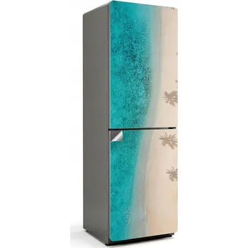 Fototapeta Foto Nálepka Dekorativní Samolepicí na Lednici Pláž se stíny palem