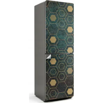 Fototapeta Samolepicí nálepka na ledničku s potiskem šestiúhelníkovým vzorem a rámečky