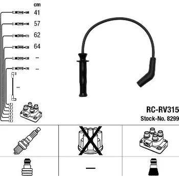 Zapalovací kabel NGK Sada kabelů pro zapalování 8299