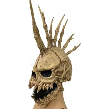 Karnevalová maska Latexová maska na obličej drak, vícebarevná