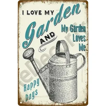 Plechová cedule Plechová retro cedule | zahradní dekorace - 16 , 20 x 14 cm