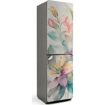 Fototapeta Ochranná Dekorativní Nálepka na Lednici Výtisk Květiny malované akvarelem