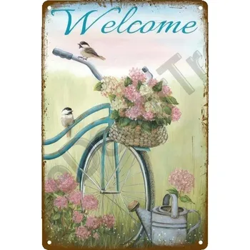 Plechová cedule Plechová retro cedule | zahradní dekorace - 28 , 20 x 30 cm