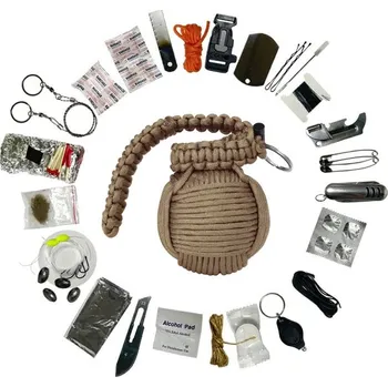 Vybavení pro přežití WARAGOD Paracord sada pro přežití Menel, kojot