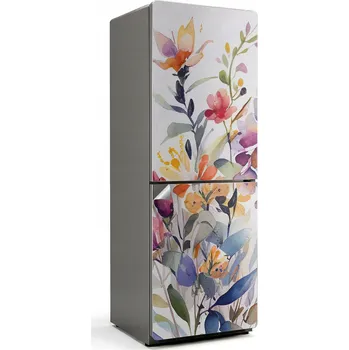 Fototapeta Fotografická dekorativní nálepka Samolepicí na ledničku - Květinový akvarelový vzor