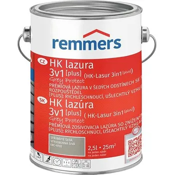 lazura Remmers HK Lazura 3v1 Grey Protect [plus] 2,5 l Silbergrau / Stříbřitě šedá