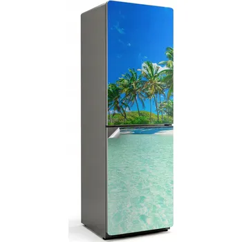 Fototapeta Samolepka Fólie na Lednici Snadné Čištění Tropická pláž s palmami