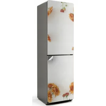 Fototapeta Omyvatelná Samolepicí Nálepka na Lednici do Kuchyně Květinový vzor v rámečku