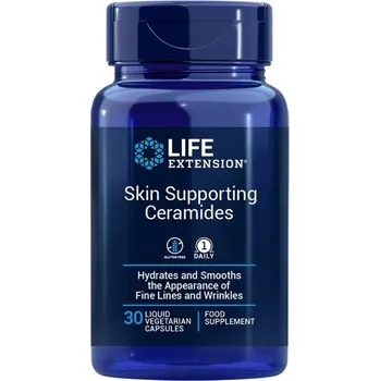 Life Extension Skin Supporting Ceramides, podpora pleti, 30 tekutých rostlinných kapslí Doplněk stravy