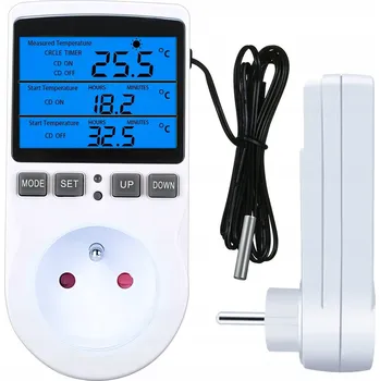 ELEKTRONICKÝ TERMOSTAT REGULÁTOR TEPLOTY DO ZÁSUVKY 230V max. 3680W