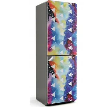 Fototapeta Samolepicí samolepka na ledničku Snadná Montáž - Trojúhelníky na akvarelovém pozadí