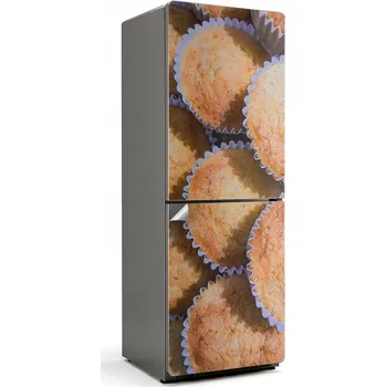 Fototapeta Samolepicí samolepka na ledničku Snadná Montáž Lahodné muffiny v papírových košíčcích