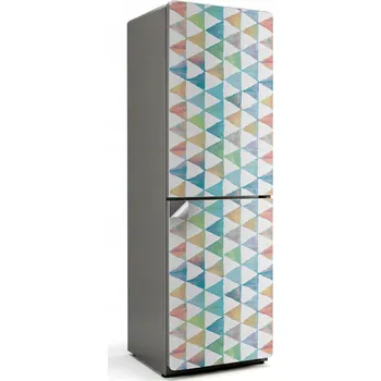 Fototapeta Moderní Maskovací Nálepka na Lednici - Vzor Geometrických Trojúhelníků