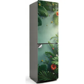 Fototapeta Samolepicí Bubble Free na ledničku Tropické listy a květiny