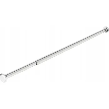 Tyč na sprchový závěs Rozpěrná sprchová tyč Rodeno 125-220 x 22 mm, stříbrná
