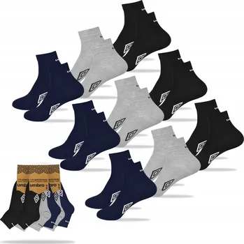 Pánské ponožky UMBRO Sada 9 Párů Pánské Ponožky Čtvrtky Kotníkové 39/42