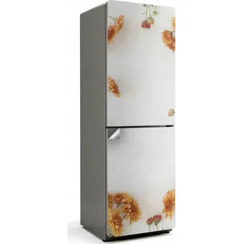 Fototapeta Nálepka Módní Samolepka Dekorace do Kuchyně na Lednici Květinový Vzor v Rámu