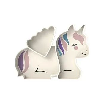 dětská jídelní sada Melii Silikonový dělený talířek s přísavkou - Luxe Jednorožec