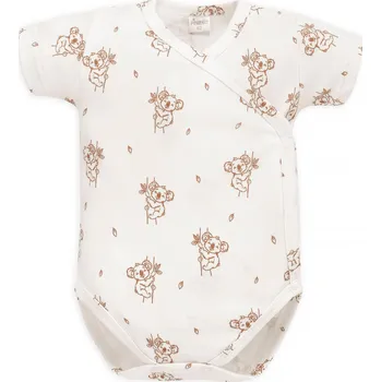 Kojenecký body BODY PINOKIO ZAVINOVACÍ KRÁTKÝ RUKÁV S KOALOU, ECRU, LOVELY DAY Velikost: 68