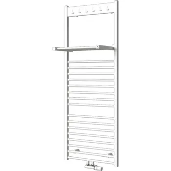 Isan Flexi s háčky koupelnový radiátor 1135/600, 492 W, středové připojení, DFLH11350600 Barva ISAN: Jasmín RAL 1015 (12)