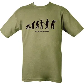Triko s motivem EVOLUCE VOJÁKA ZELENÉ Triko s motivem EVOLUCE VOJÁKA ZELENÉ vel. M