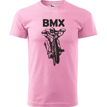 Pánské tričko DOBRÝ TRIKO Pánské tričko s potiskem BMX Velikost: XL, Barva: Růžová