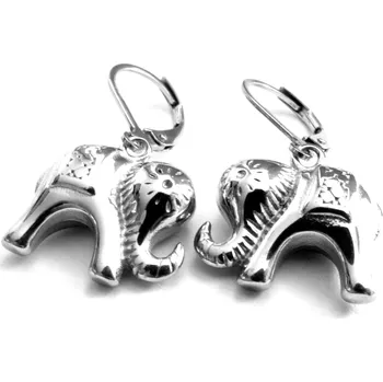 Náušnice Steel Jewelry Náušnice slon z chirurgické oceli NS090186 dárkové balení zdarma
