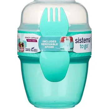 Dóza na potraviny Sistema Svačinový box To Go Snack Capsule s vidličkou 515 ml