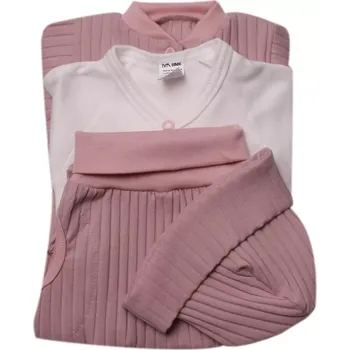 Kojenecká souprava Souprava kojenecká 4-dílná RIB MKcool SK1020 bílo-růžová 56 (Kazeta kojenecká bílo-růžová)