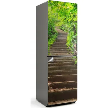 Fototapeta Dekorační Nálepka na Lednici se Vzorem Schody v zelené krajině