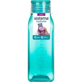 Láhev Sistema Hranatá láhev se šroubovacím víčkem Hydrate Square 475 ml