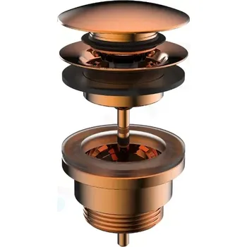 Sifon Laufen Umyvadlová výpusť, Click-clack, zlatorůžová, H3709890821041