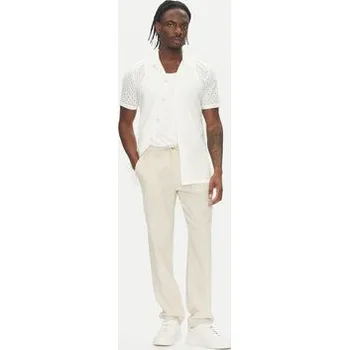 Pánské kalhoty Lindbergh Kalhoty z materiálu 30-003030 Béžová Relaxed Fit L