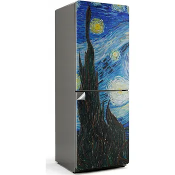 Fototapeta Designová Samolepicí nálepka na ledničku Noční krajina s hvězdami