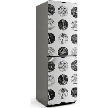 Fototapeta Ochranná Dekorativní Nálepka na Lednici Výtisk Kruhy s mramorovým vzorem