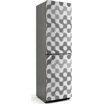 Fototapeta Dekorativní Nálepka na Lednici s Geometrickým Vzorem Vlnících se Kruhů