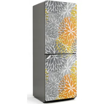 Fototapeta Ozdobná Samolepicí Nálepka na Lednici - Geometrické Rostlinné Motivy