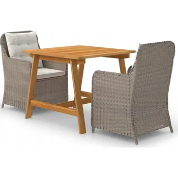 Zahradní sestava Sada zahradního nábytku dřevěná VidaXL hnědá 3 ks