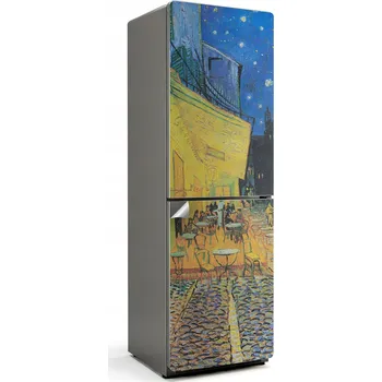 Fototapeta Umělecká nálepka Fólie na ledničku Kavárna Van Gogh v noci