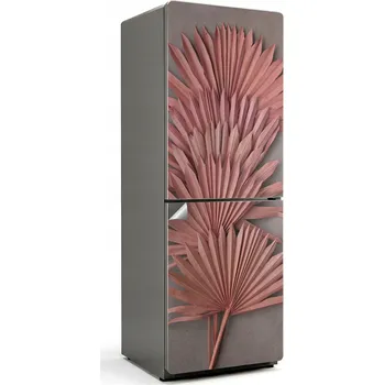 Fototapeta Prémiová Samolepicí nálepka na ledničku s kompozicí z palmových listů