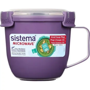 Dóza na potraviny Sistema Hrnek na polévku Microwave Small Soup Mug 565 ml