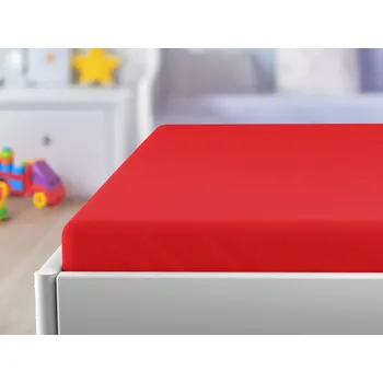 Prostěradlo Jersey prostěradlo do dětské postýlky EXCLUSIVE 70x140 cm červené