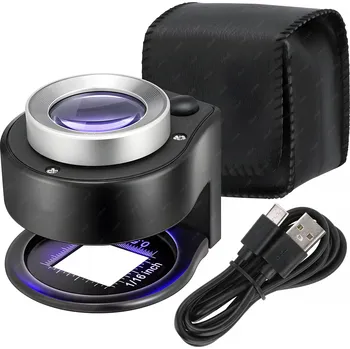 Lupa Numismatická lupa Reball 30x černá s LED osvětlením a USB-C