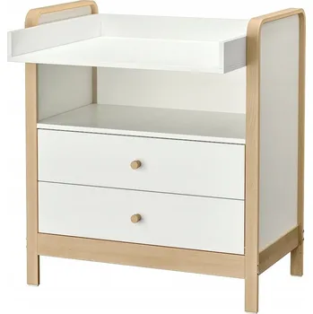 Komoda IKEA ALSKVARD Komoda s přebalovacím pultem, bříza/bílá